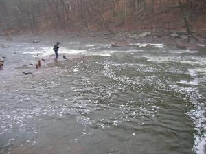 Wading in Tohickon Creek