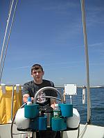 Alex at helm