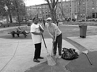 Clean up at Dickinson Park
